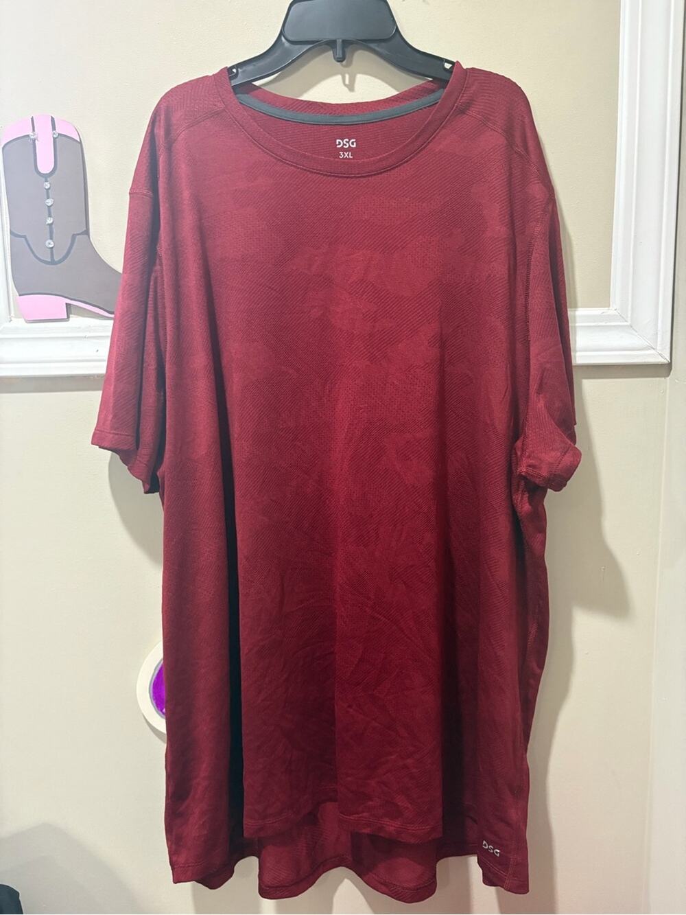 DSG Men's Burgundy Short Sleeve Crew Tee